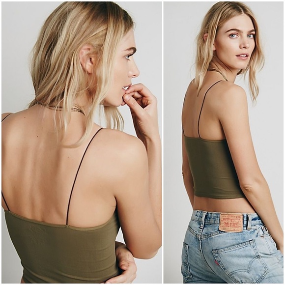 Free People | Ultra Thin Strap Top | Olive - Picture 2 of 4